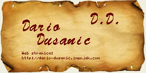 Dario Dušanić vizit kartica